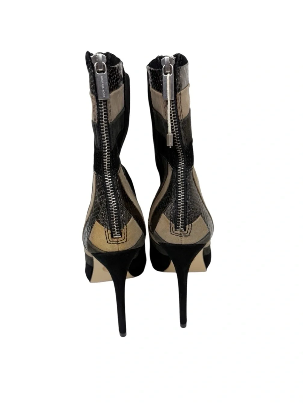 Michael Michael Kors Rosamond Suede Patchwork Stiletto Booties Boots Size 9